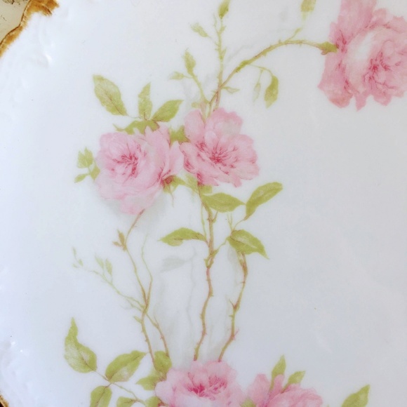 Antique Haviland Limoges France Hand Painted Pink - Picture 2 of 8